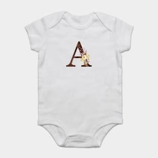 Floral Monogram A Lovely Autumn Foliage Baby Bodysuit